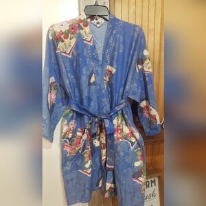 Kimono Made In Japan Vintage Large Belted 100% Cotton